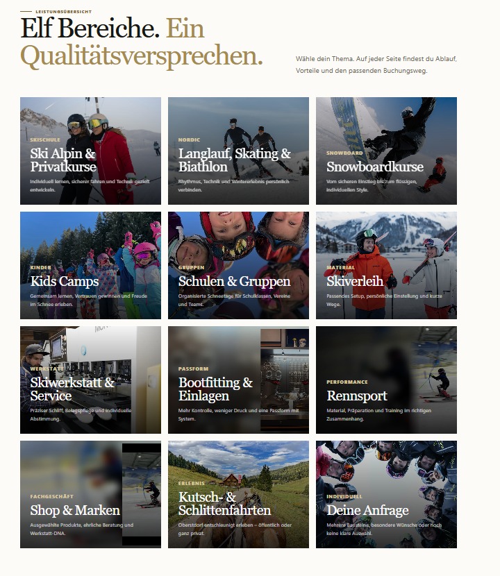 Echte Bergsport JA Leistungsübersicht