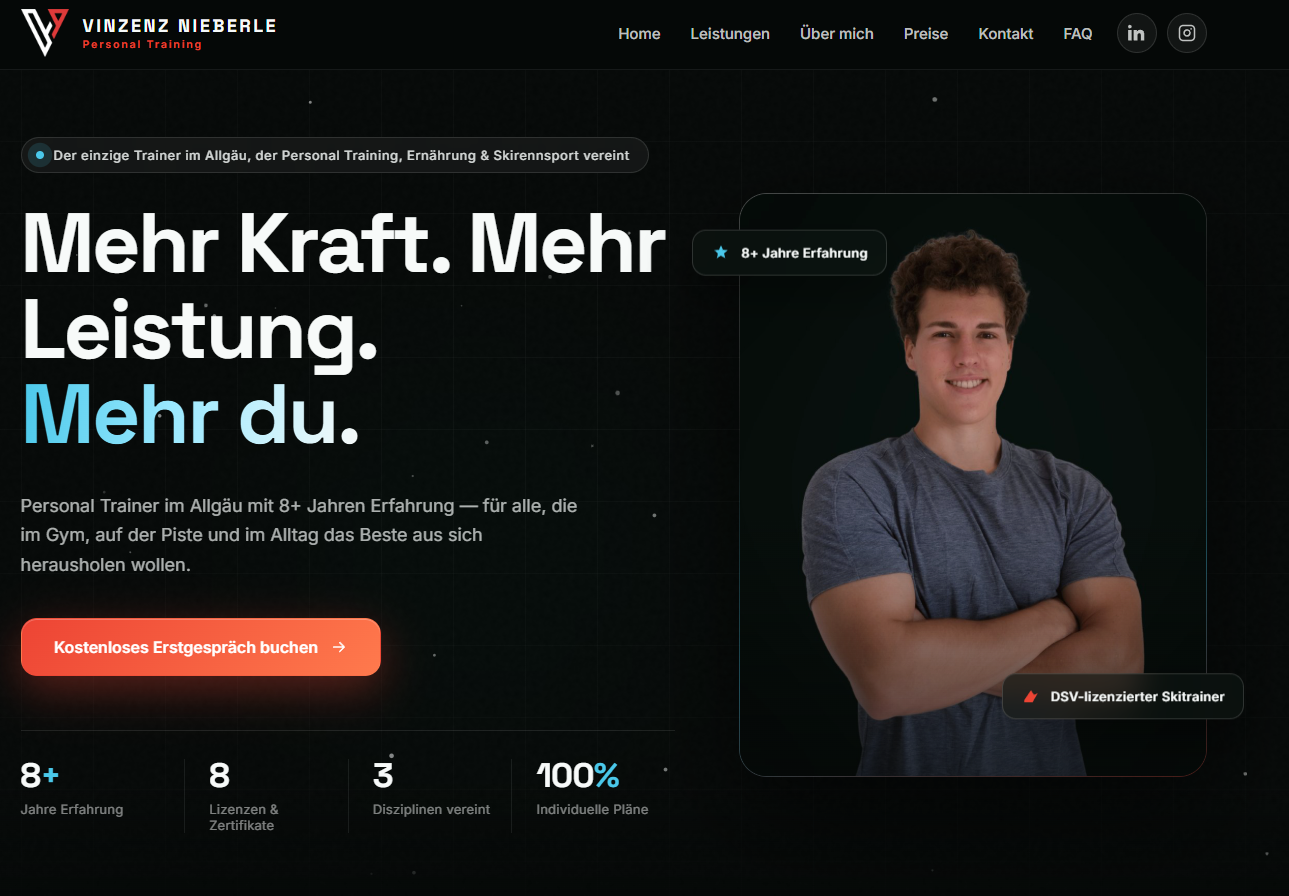 Referenzbild Vinzenz Nieberle Personal Training