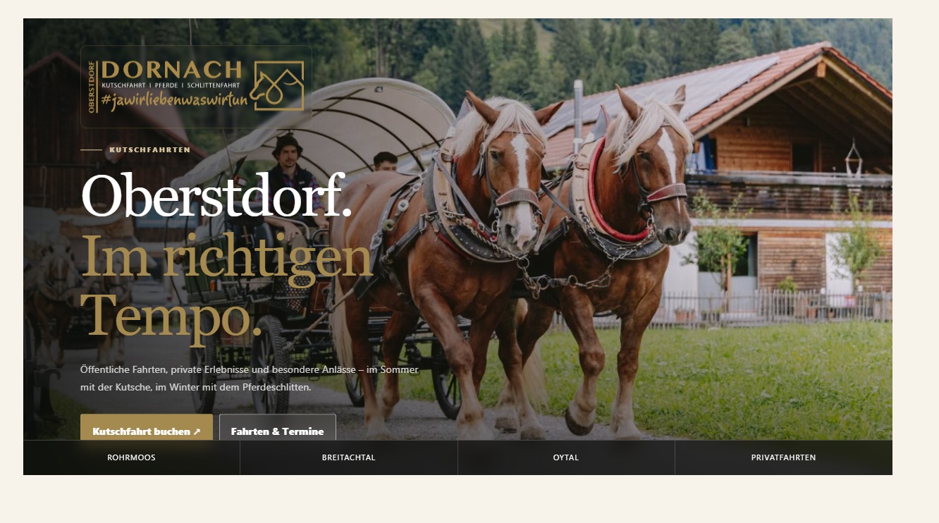 Echter Website-Ausschnitt