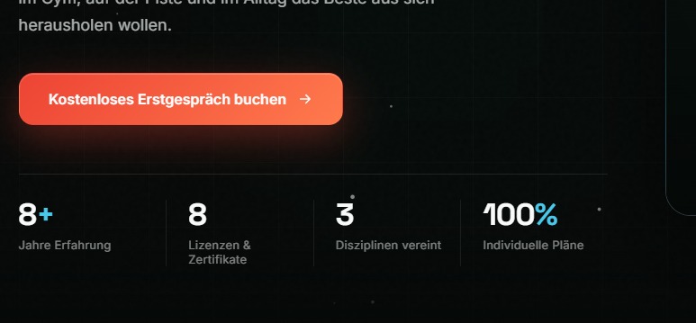 Echter Detailausschnitt der Website