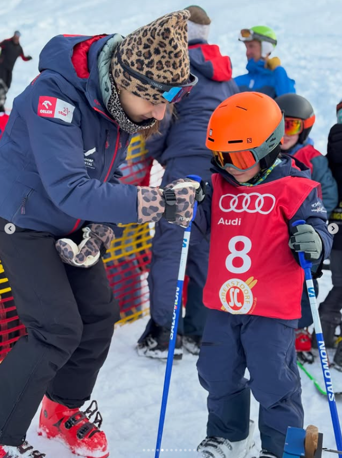 Skikind beim Training